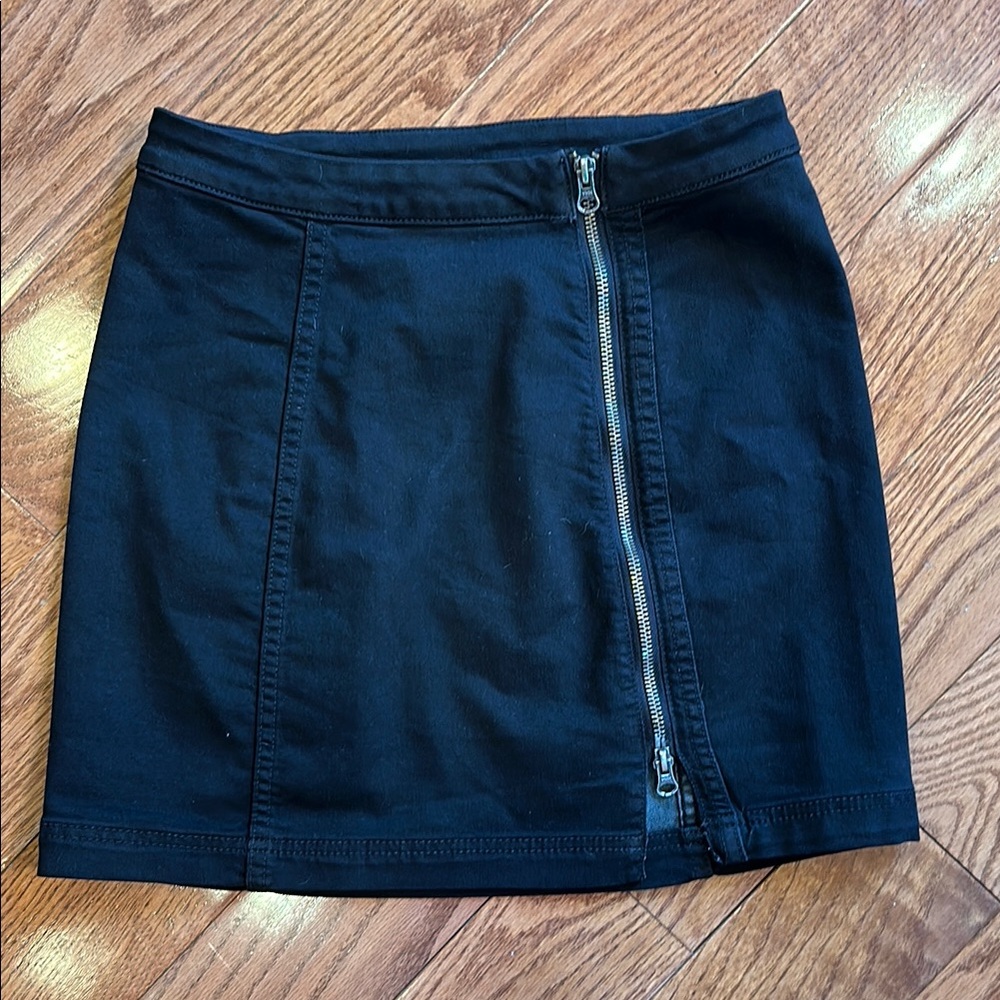 Black Free People Zippered Skirt